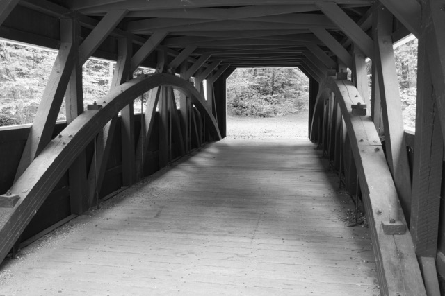 A covered bridge from 1805.