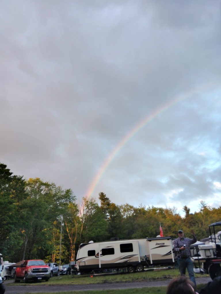Rainbow while camping