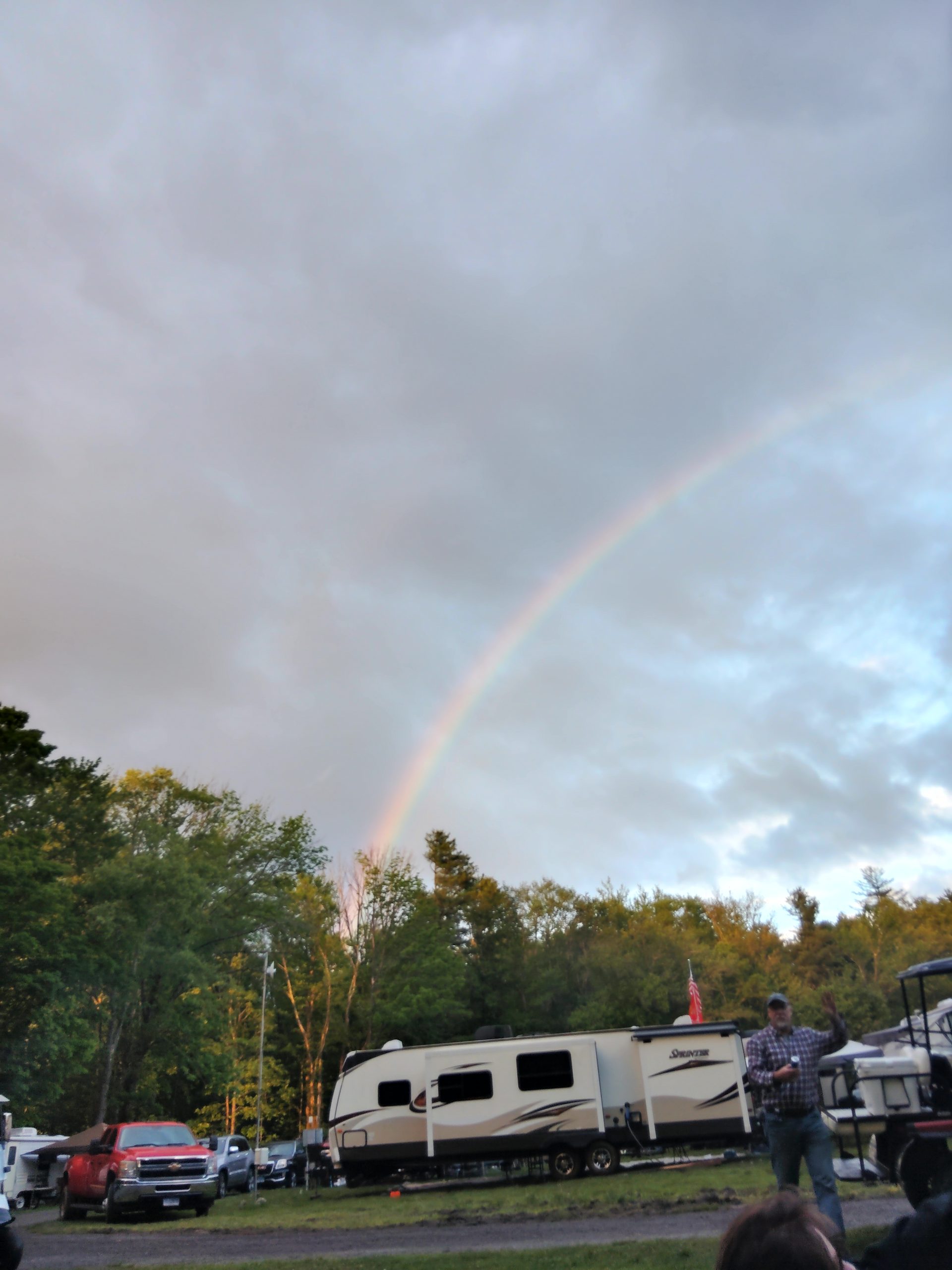 Rainbow while camping