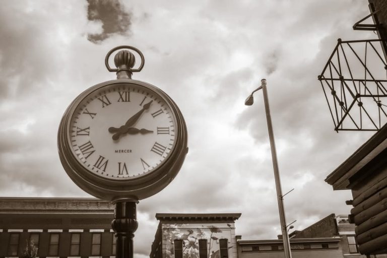 A beautiful downtown clock