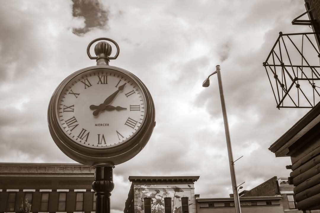 A beautiful downtown clock