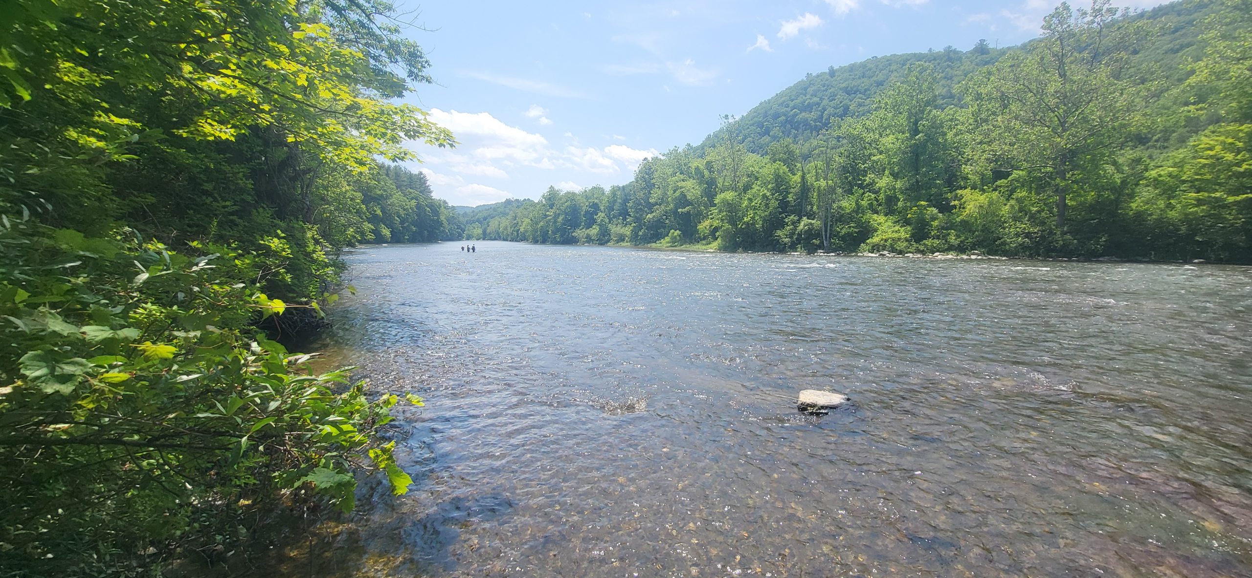 Beautiful river stretch with a few fisherman