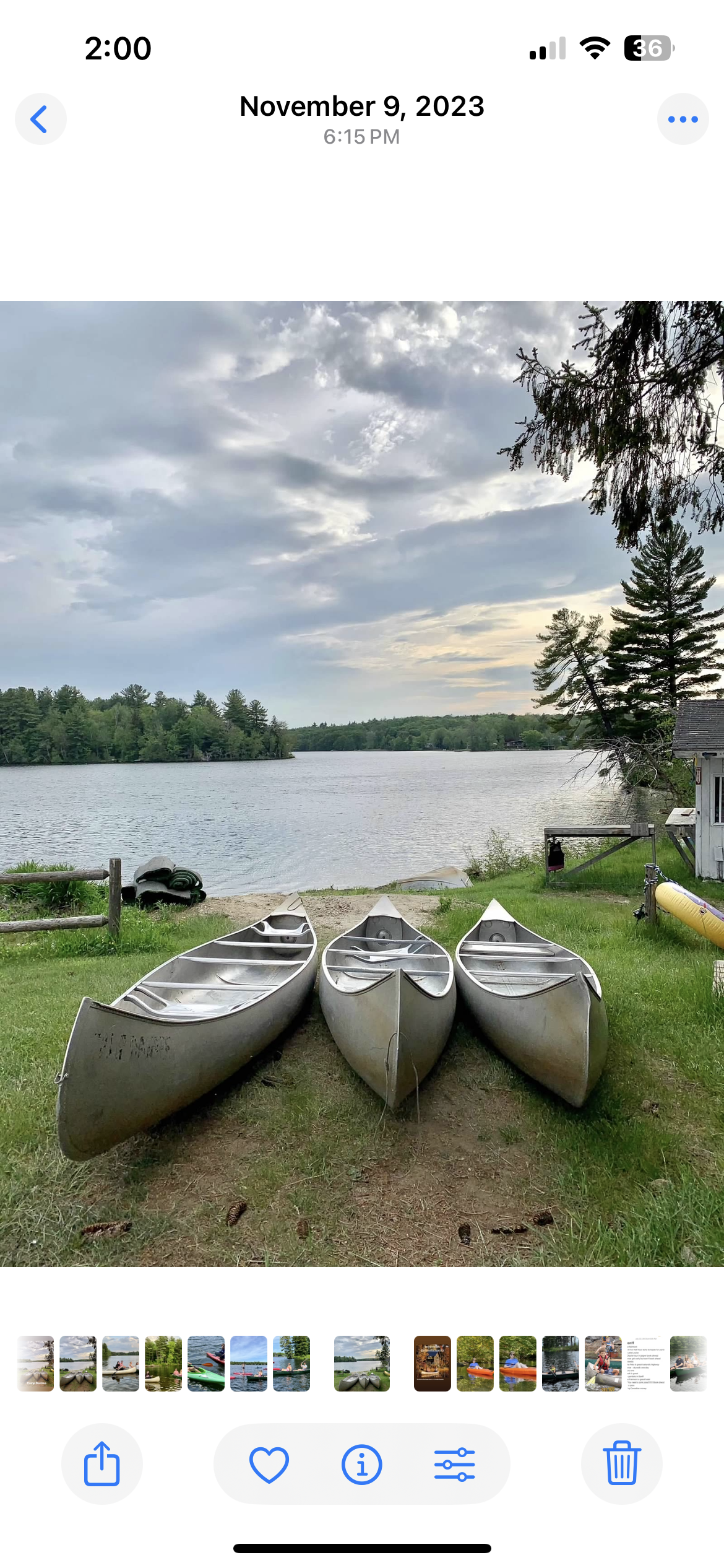 Explore a New England lake by canoe!